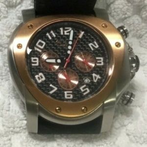 Equipe Men’s Grille Watch Rose Gold & Black